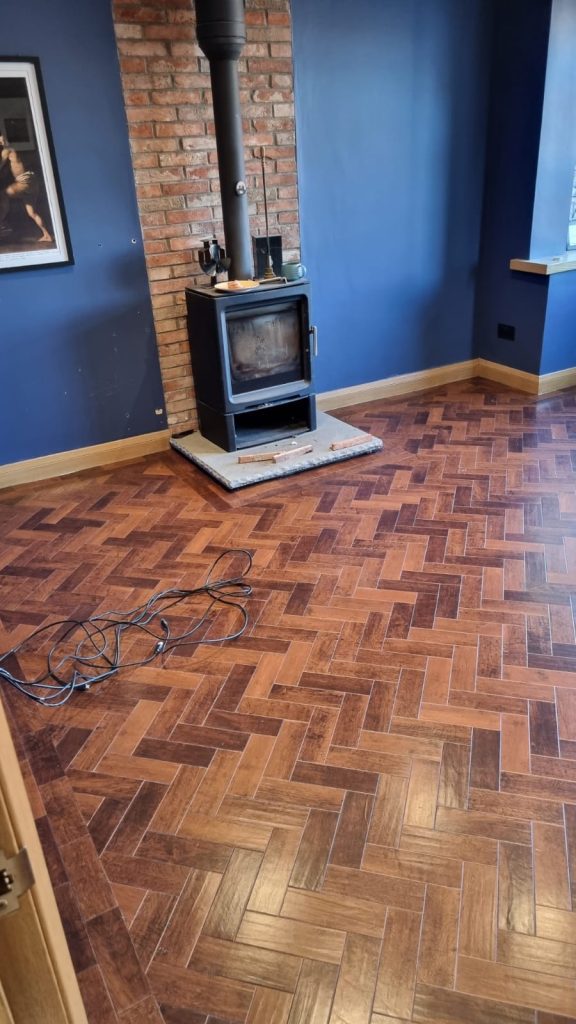 Herringbone front room oak